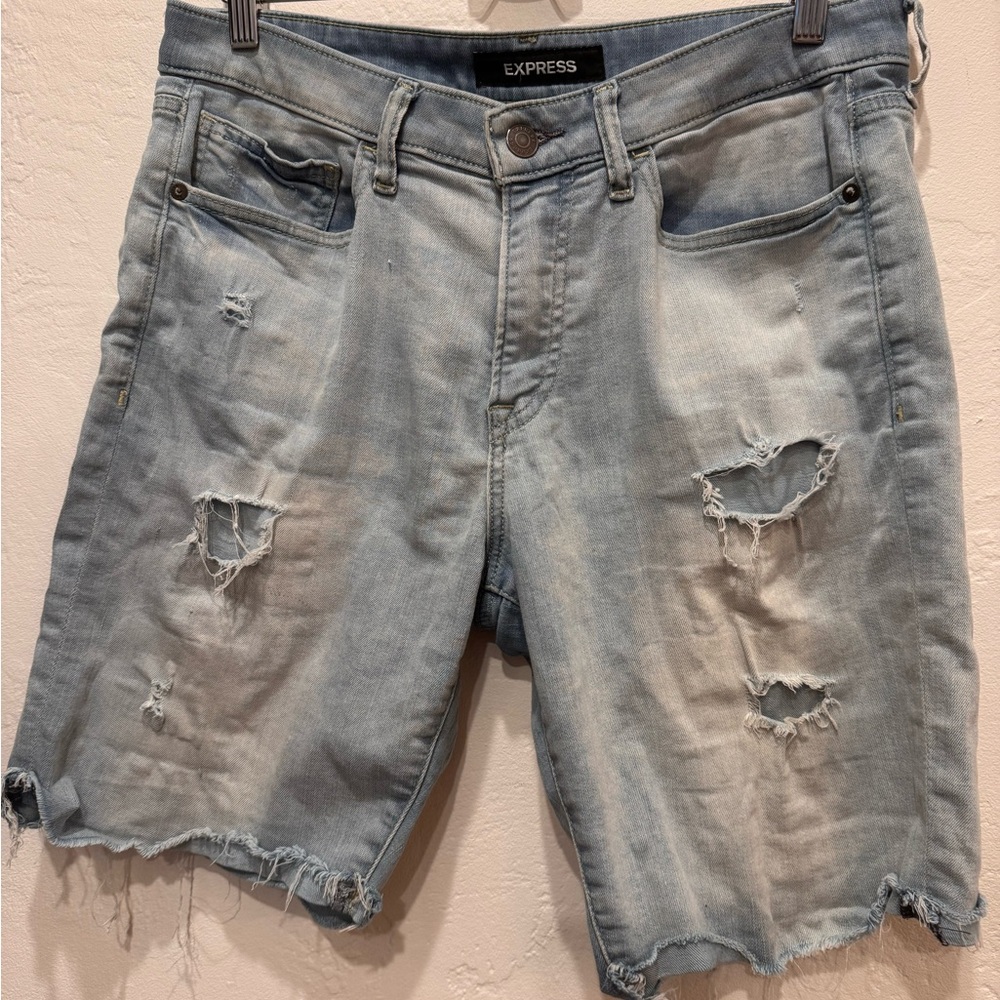 Express Men's Distressed Denim Shorts